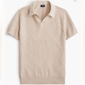 NEW J.Crew Short-sleeve 100% Cotton Johnny-Collar Sweater Polo Size X Large